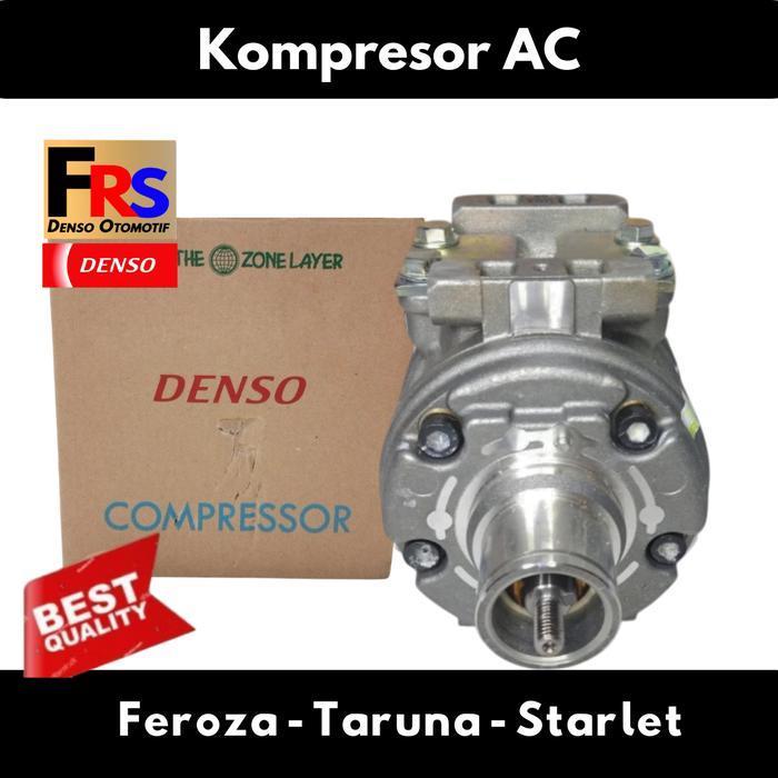 KOMPRESOR AC FEROZA TARUNA STARLET 13C COMPRESSOR AC TARUNA ROCKY FEROZA STARLET 13C ORIGINAL DAN TE