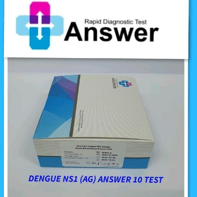 ANSWER Dengue Ns1 Ag / Rapid Test DBD NS1 Whole Blood / Serum / Plasma 10 Test Cassette