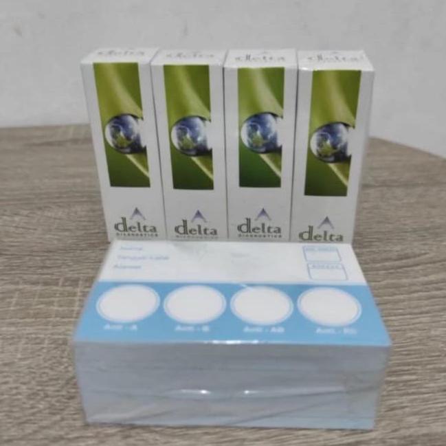 Test Golongan Darah Delta 1 set / tes golongan darah / Reagen Golongan darah + kartu