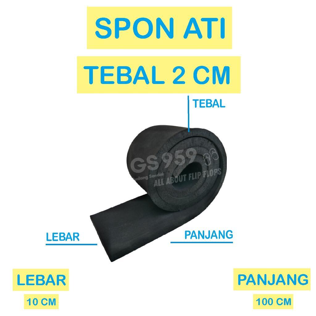Spon Ati / Busa Ati / Spon Eva Tebal 2 Cm Warna Hitam Bentuk Potongan Persegi Panjang