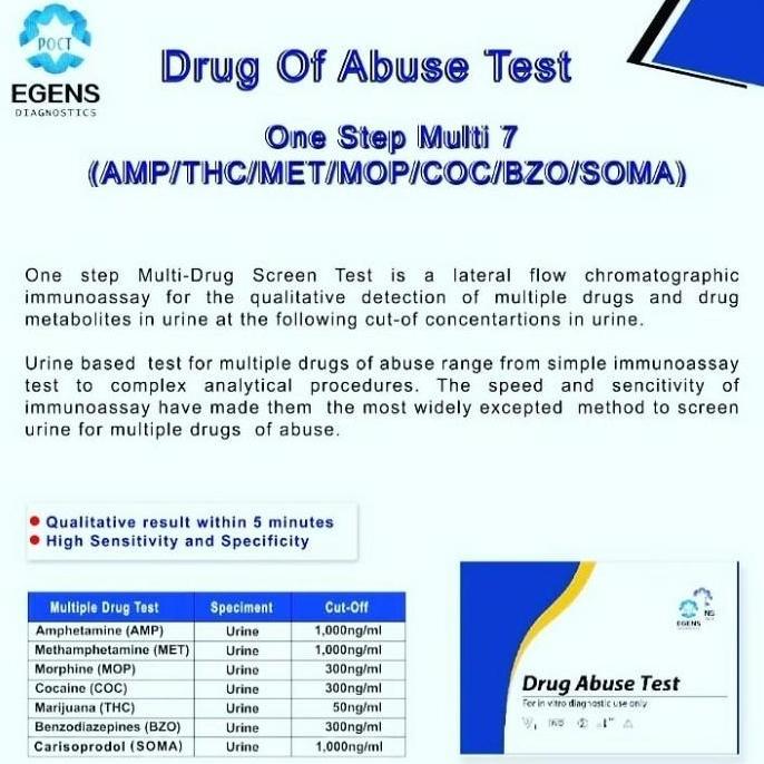 Drug Abuse Test 7 Parameter Soma merk egens