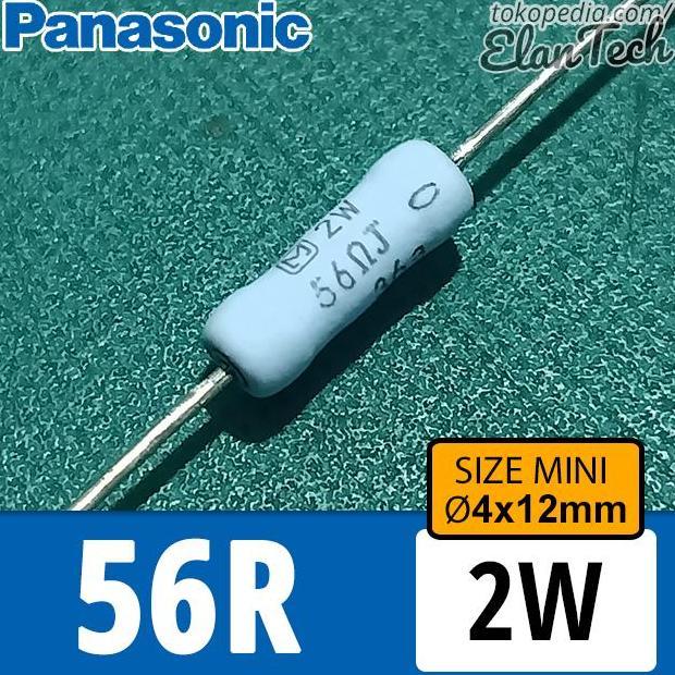Promo Resistor 56R 2W Panasonic Miniaturized Size 1W 56 Ohm Elantech Cod