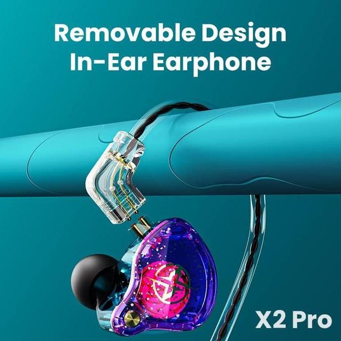 Promo X2 Pro Hifi Dynamic Bass Headset Detachable Cable Earphone With Mic Cod
