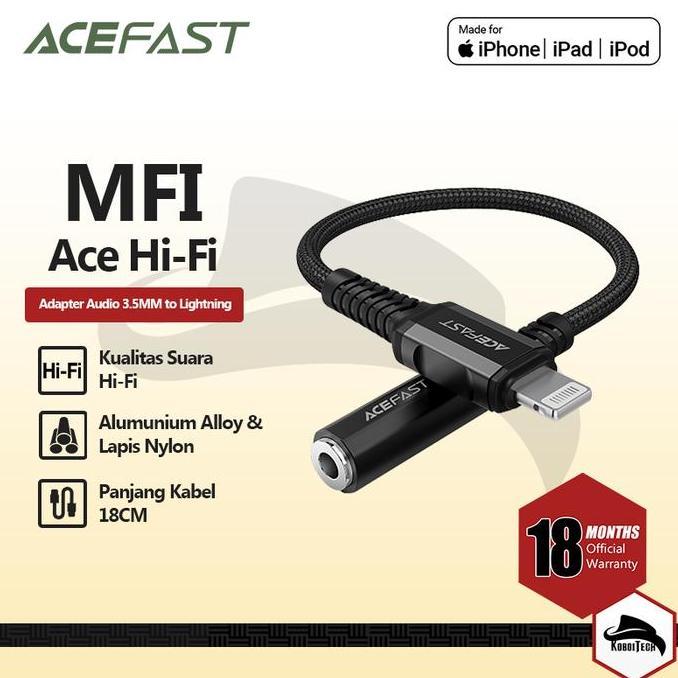 FAST C1-05 LIGHTNING AUDIO ADAPTER CONNECTOR MFI EARPHONE