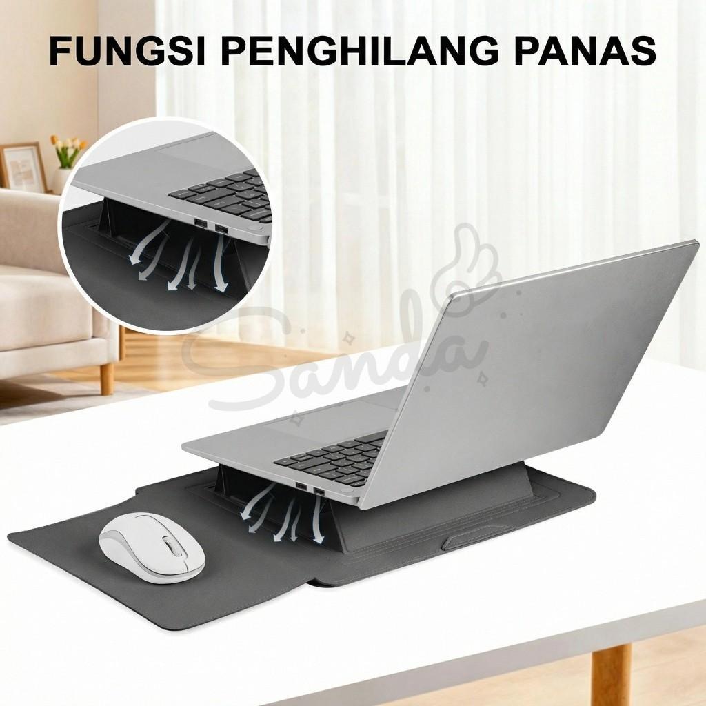 Multipurpose Laptop Bag 13.3/14/15/16 Inch Eather Laptop Sleeve Sarung Laptop Kulit