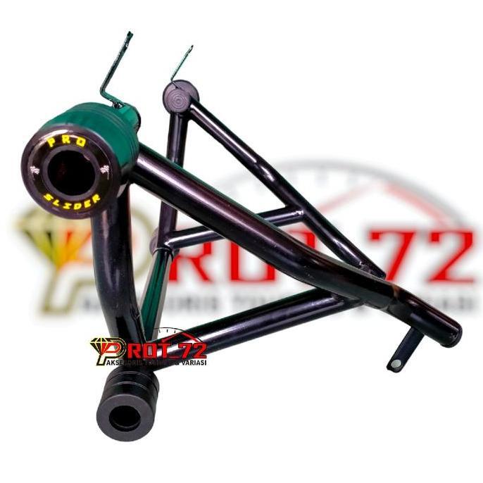 Tubular Crashbar New Vixion Old Plus Jalu Slider Agna Full Hitam Aksesoris Variasi Pengaman Body