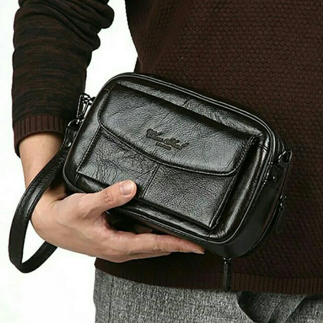 Handbag Tas Tangan Clutch Bag Pria Kulit Cheer Soul 2248 Hitam Asli Hanbag Hand Bag Pegang Pria Orig