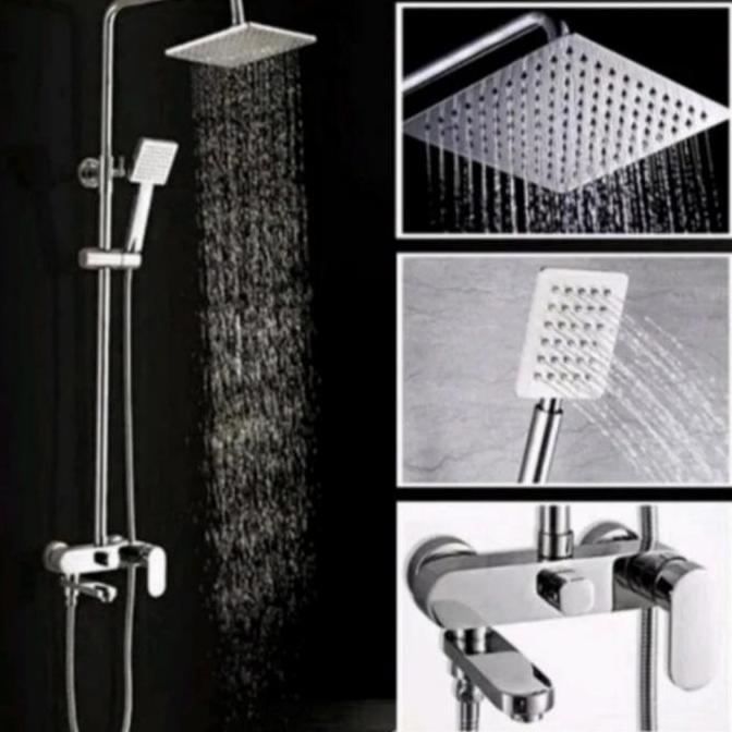 Shower Tiang Panas Dingin Muya Komplit Set Tinggal Pasang