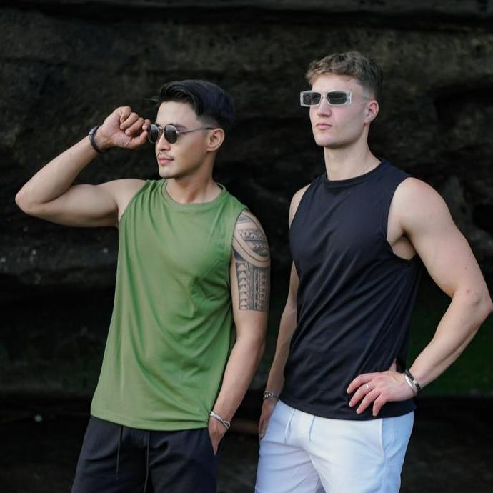 Tanktop pria Cocobeach x Beachwell Tanktop Pantai tanktop gym fitness Olahraga Outdoor