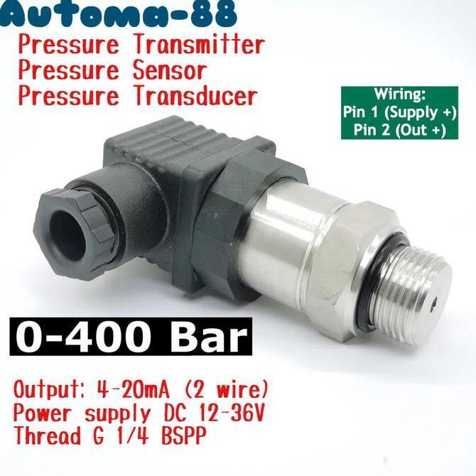 PRESSURE TRANSMITTER 40MPA 0-400BAR 400 BAR OUTPUT 4-20MA 12V-36V DC