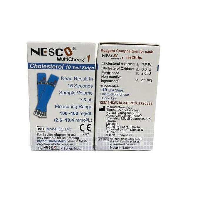 Tes strip Kolesterol Nesco 10 strips