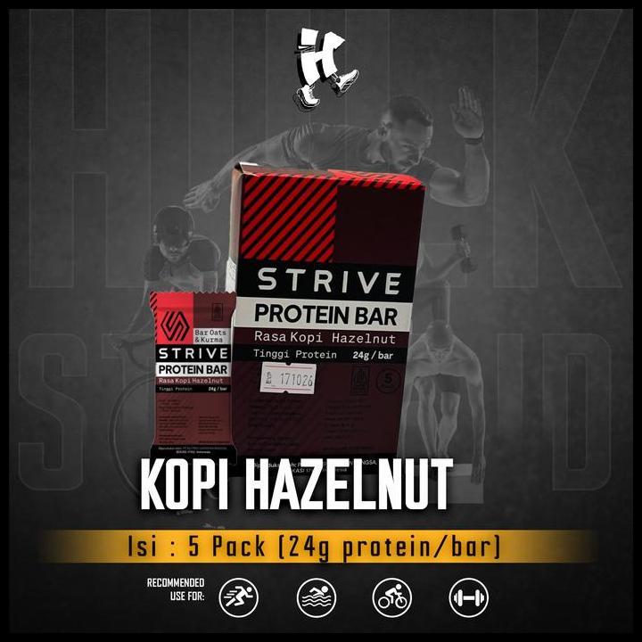 Good Quality Strive Protein Bar 1 Box (Isi 5 Saset) 24Gr Protein/ Bar - High Protein Bar Sachet Orig