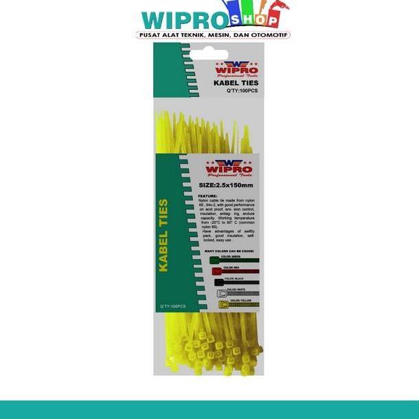 WIPRO KABEL TIES (NEON YELLOW) 4.8X250 KABEL TIES (NEON YELLOW) 4.8X250 MURAH