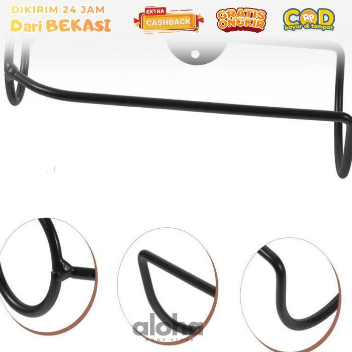 ALHM - Rak Wine Dinding Emas Rak Botol Wine Dinding Bottle Wine Wall Holder Rak Dinding Botol Wine R