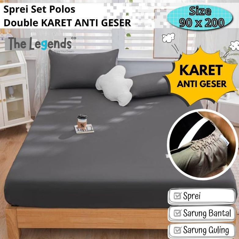 Sprei Polos No. 4 90x200 | Sudut Karet | Lembut | 90x200x15 | 90x200x20 | 90x200x25 | 90x200x30