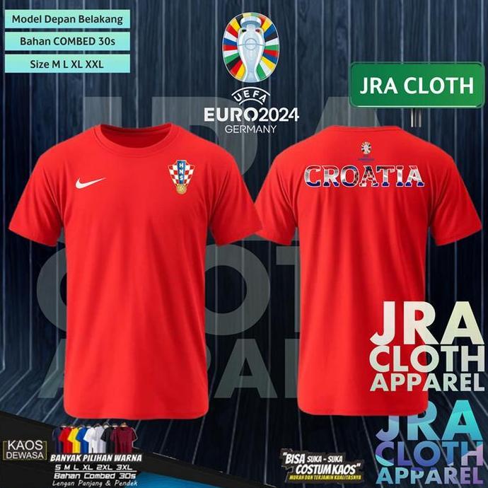 DELLINE KAOS SHIRT BAJU EURO 2026 KROASIA CROATIA HOME AWAY OFFICIAL