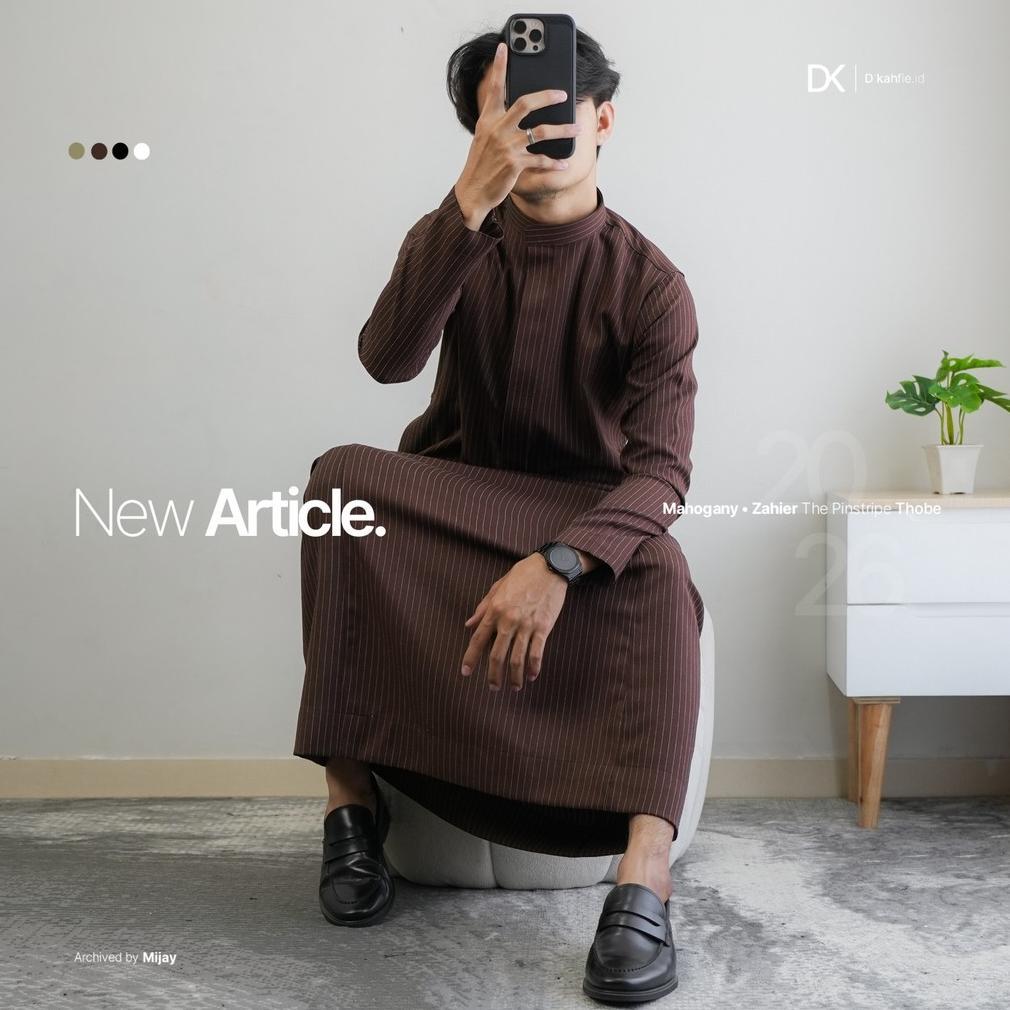 BESTPROMO Dkahfie Zahier thobe Series | Gamis Salur Pria Slimfit | Gamis Pria | Gamis Slimfit