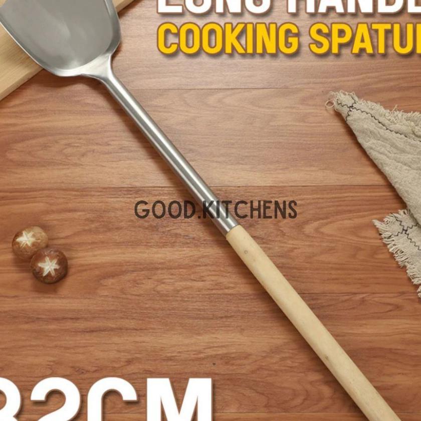 G315 Big Spatula Sodet Jumbo Gagang Kayu Sodet Rewang Sodet Dodol