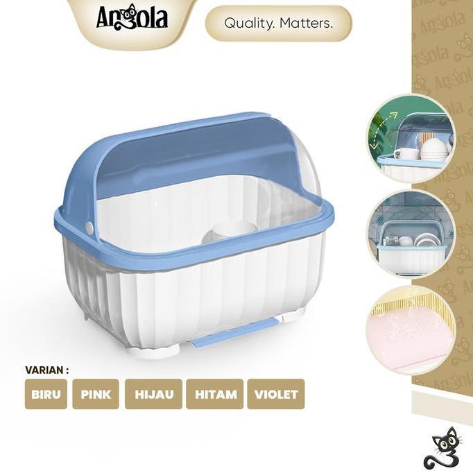 TP Angola Rak Piring Plastik C29 Rak Pengering Piring/Mangkok/Sendok Rak Dapur