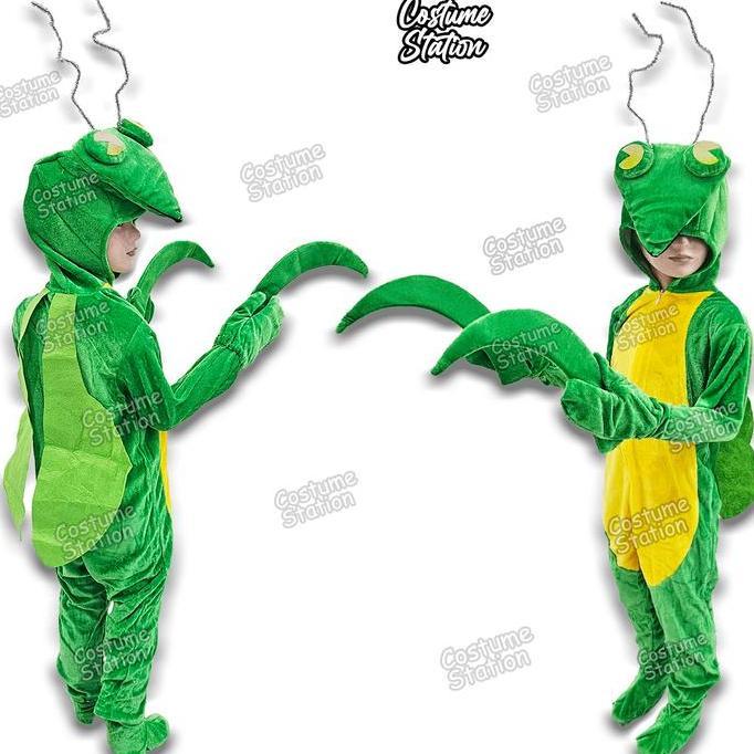 Kostum Onesie Praying Mantis / Costume Belalang Sembah Serangga Hewan Binatang Animal anak