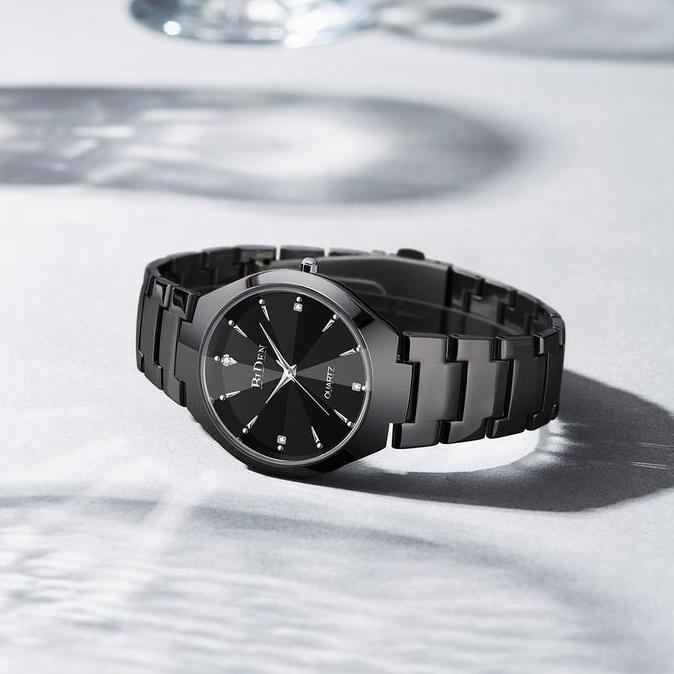 Orologio- Biden Jam Tangan Pria Mode Meh Santai Otomatis Date Tali Stainless Steel Tahan Air Kuarsa 