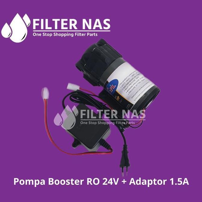 POMPA RO 24V BOOSTER RO PUMP 24V / PUMP RO 24V + ADAPTOR + FITTING PREMIUM