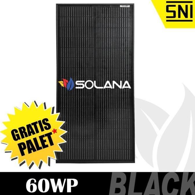 SOLAR PANEL SOLAR CELL PV MODUL 60WP MONOCRYSTALLINE SOLANA BLACK ORIGINAL