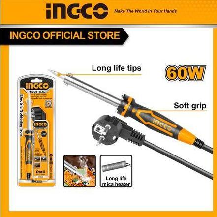 Promo Solder Listrik 60w Watt Lurus INGCO SI0268 Iron Alat Patri Listrik Timah Heavy Duty Diskon