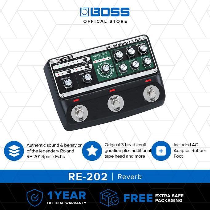 BOSS RE-202 Space Echo Digital Delay Pedal Efek