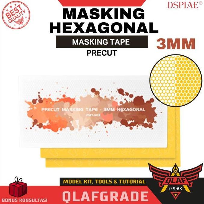 MASKING HEXAGONAL 3MM DSPIAE PRECUT MASKING TAPE PMT-H03 MURAH
