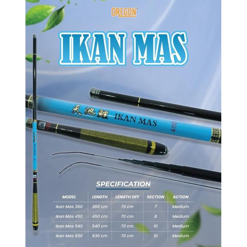 Joran Tegek Oregon Ikan Mas 360 450 540 630