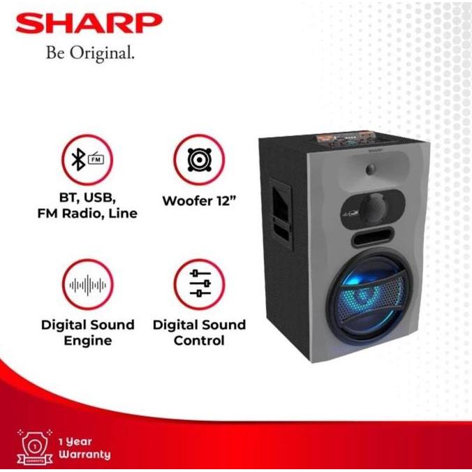 SHARP AUDIO DAN SPEAKER CBOX-PROX12UBB PRO X SERIES GREY 110 WATT MURAH