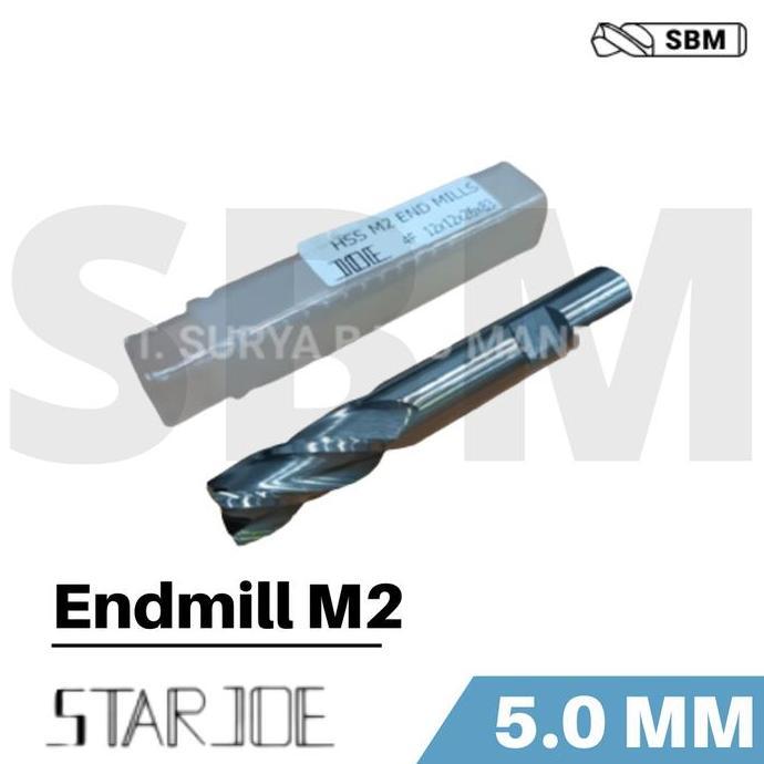 ENDMILL HSS M2 5 MM / BOR M2 4 FLUTE / PISAU MILLING / CUTTER MILLING MURAH