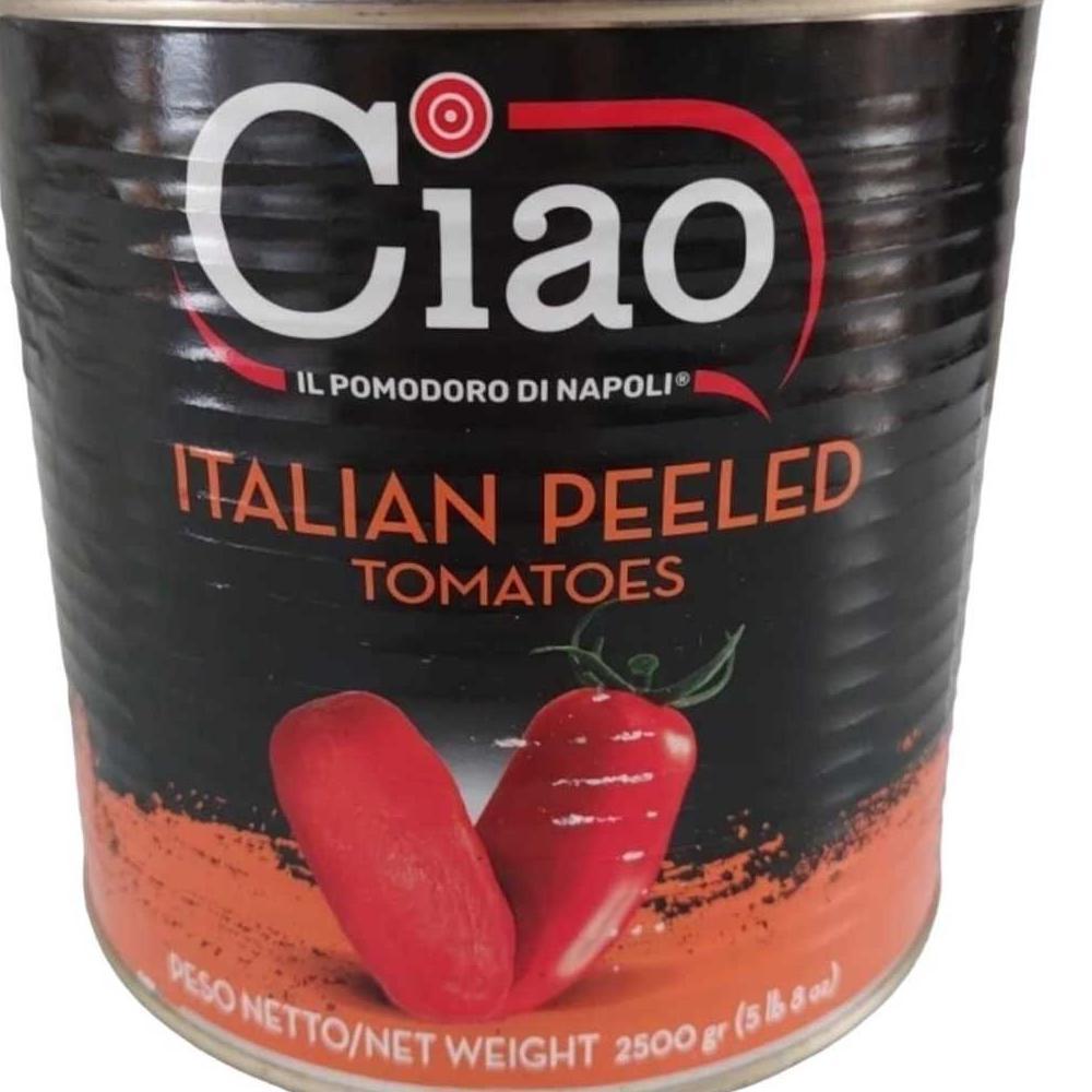 CIAO PEELED TOMATOES 2500gr Whole Peeled Italian Tomato / Tomat Kupas - Tomato sameday / instant onl