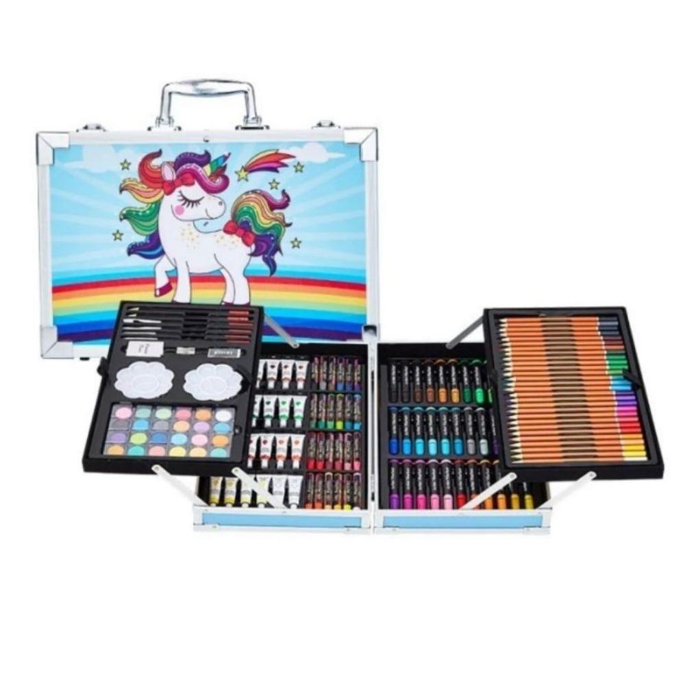 NEW Crayon Pensil Warna Cat Air Set Koper Alumunium 145 Pc