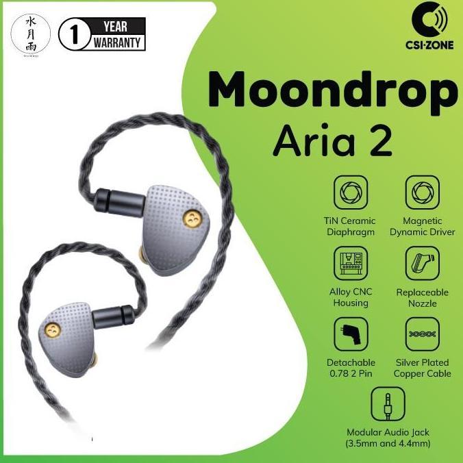 MOONDROP ARIA 2 / ARIA II CERAMIC DIAPHRAGM DRIVER IN EAR MONITOR MURAH