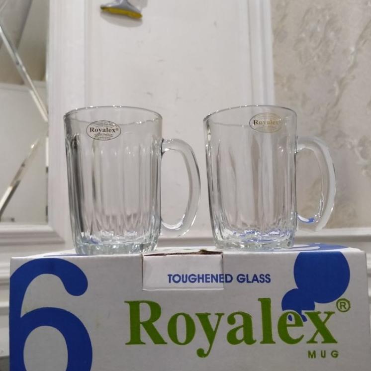 2 Size Mug Royalex Fm360 & Fm300 Set Isi 6 Pcs | Tempered Glass Mug | Gelas Jadoel