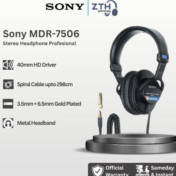SONY MDR-7506 / MDR7506 / MDR 7506 STEREO HEADPHONE PROFESIONAL MURAH