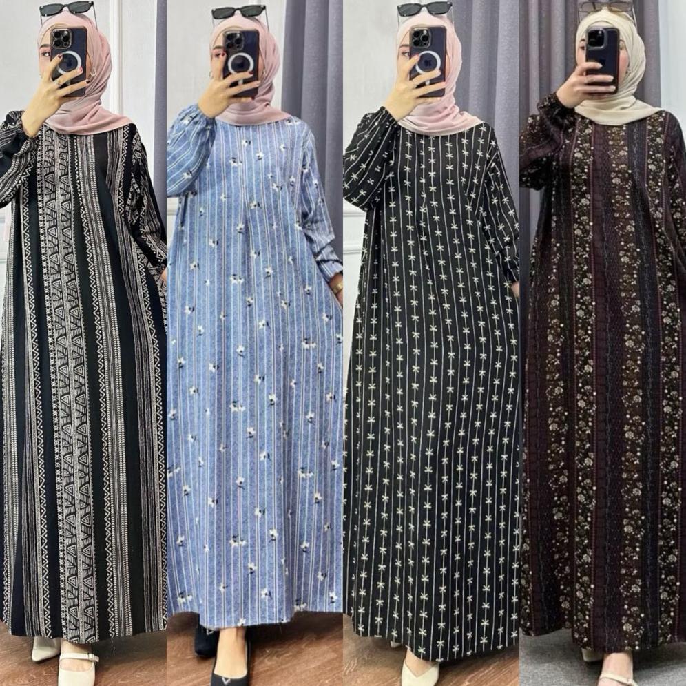 new gamis anita rayon premium ld 110 pb 135 & ld 120 pj 140 daster panjang terbaru dress rayon adem