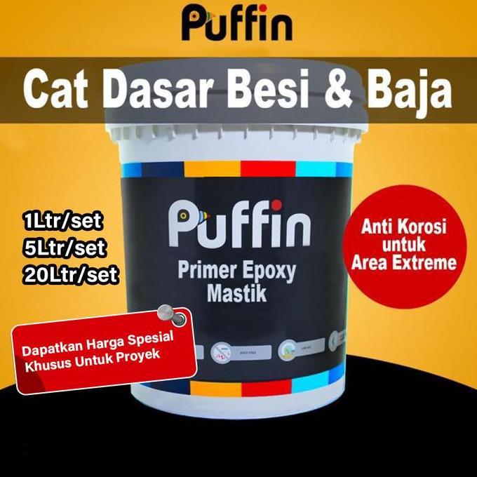 Termurah Cat Primer Surfacer Puffin Mastik Cat Anti Karat Besi Galvanis