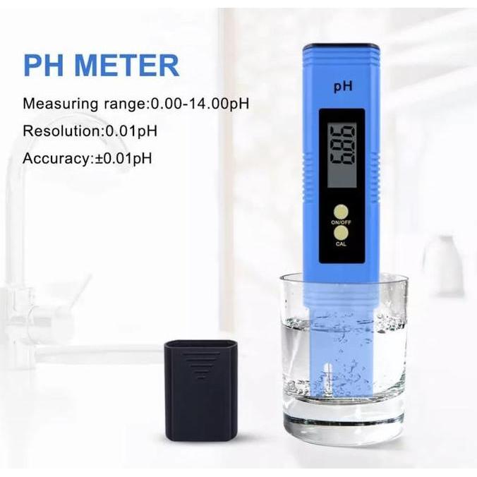 Ph-02 Ph Meter Lcd Pen Digital Tester - Alat Ukur Kadar Asam For Aquarium Pool Water Wine Urine - Bl