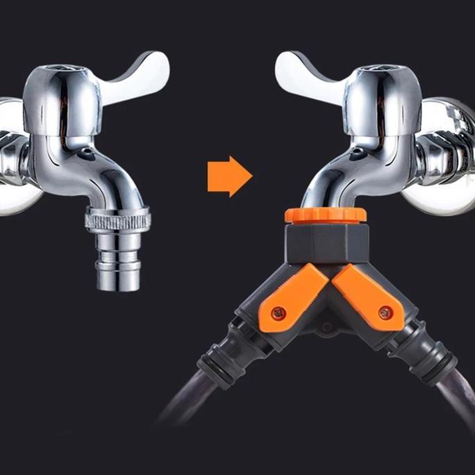 Konektor Sambungan Keran Cabang Adaptor Konektor Keran Ganda
