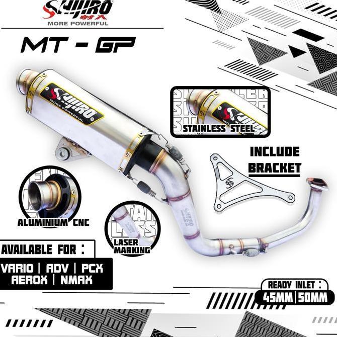 Kenalpot Shijiro Tipe MT Series Vario 150 Aerox Adv 150 Shijiro Racing Original