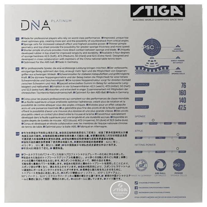 DNA Platinum M | Karet Rubber Pingpong ITTF STIGA