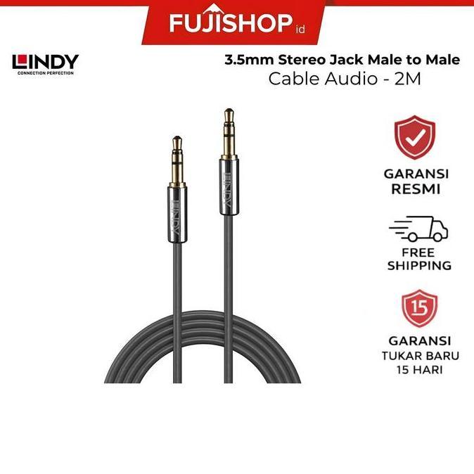 Lindy Audio Stereo Cable 3.5mm Male to Male 2M Cromo Lindy 35322