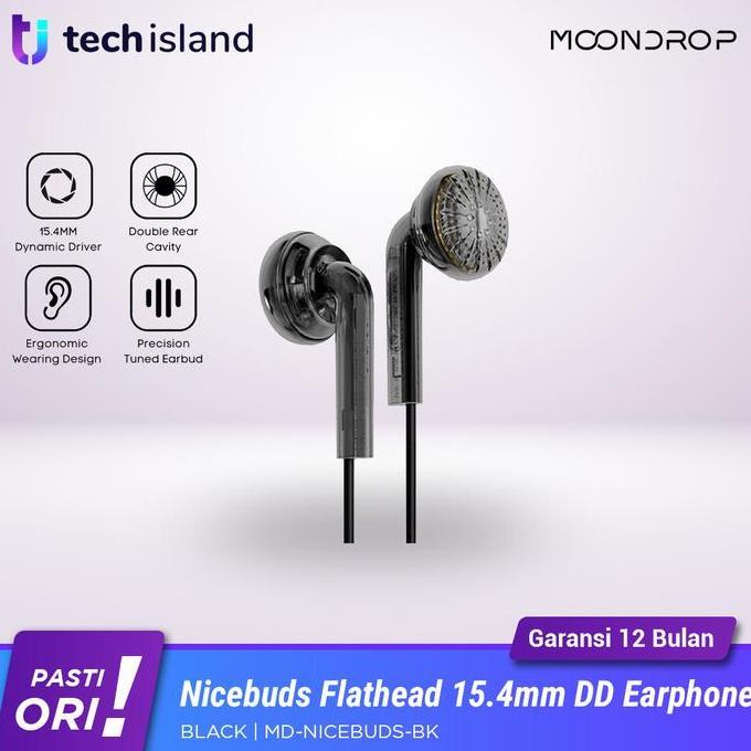 Moondrop Nicebuds 15.4mm Dynamic Driver Flathead Earphone Earbuds