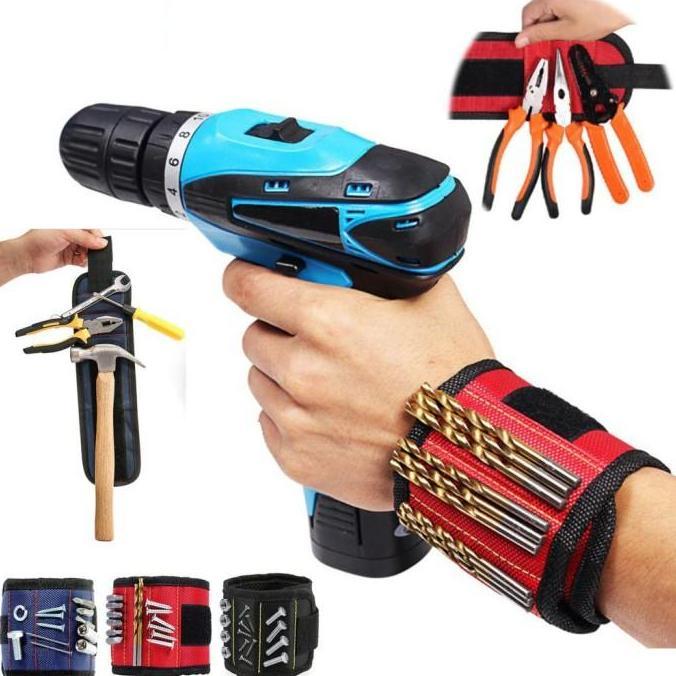 Hnds- Gelang Sabuk Magnet Tukang Kontraktor Kontruksi Magnetic Wristband
