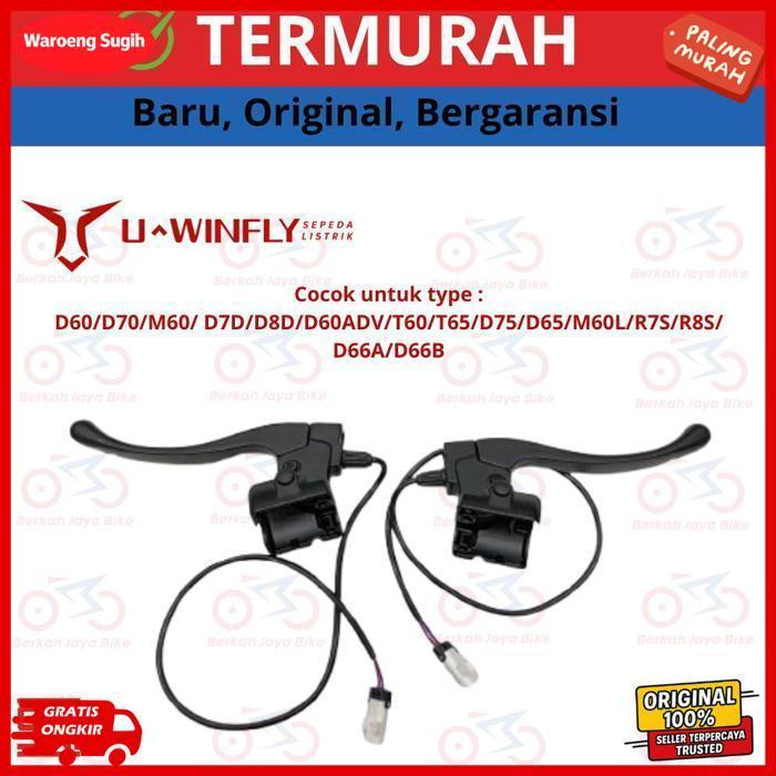 Uwinfly Handle Rem Handel Rem Sepeda Listrik Original D60/D70/M60/ D7D/D8D/D60Adv/T60/T65/D75/D65/M6