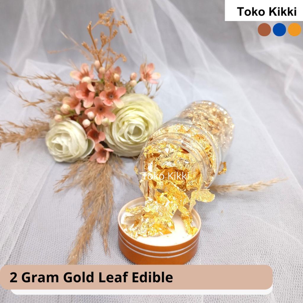 Gold & Silver Leaf Edible / Edible Sprinkles / Edible Gold / Hiasan Kue