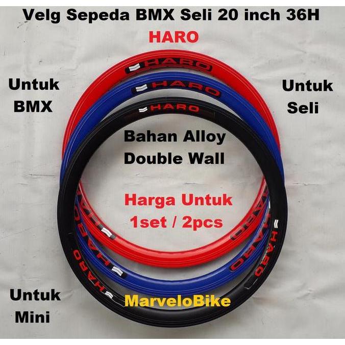 Rims Velg Sepeda Lipat Bmx 20 Inch 36 Hole Merk Haro